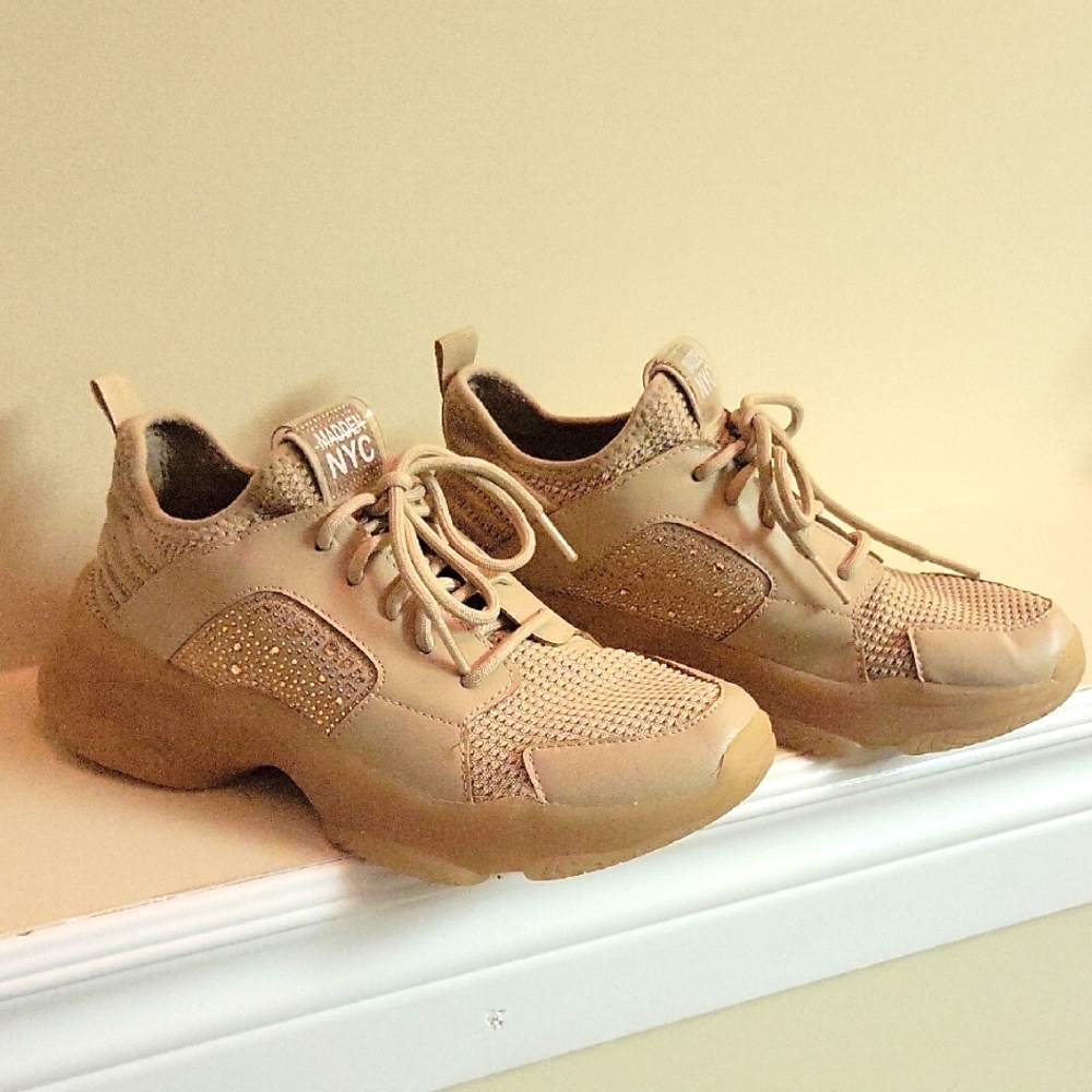 Madden NYC Tan Chunky Sneakers